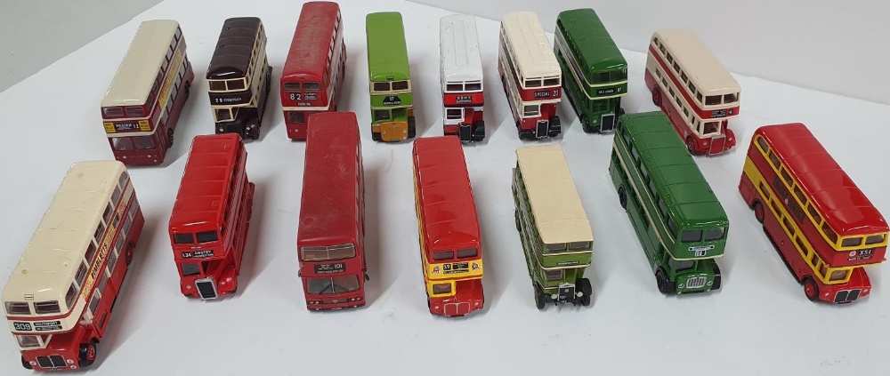 Collection of 15 vintage Corgi buses (15) - Image 2 of 3