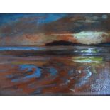 David B Embrey impressionist oil on board, "Camber sands", signed, framed, The oil measures 13 x