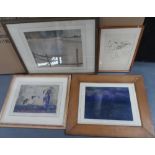 Four good quality, mid 20thC watercolours, all by differing hands, all framed (4)