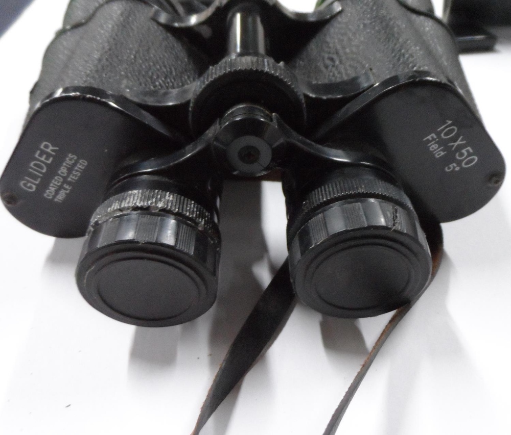 Good quality Glider, 10 x 50 field binoculars in good quality case together with other items - Image 2 of 4