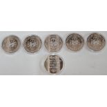 Replica 19thC KKK & Confederate coins (6)