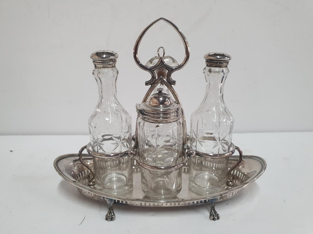 Fine quality antique E.P.N.S condiment set