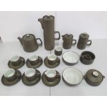 Quantity of vintage, dark green Denby stoneware (Qty)