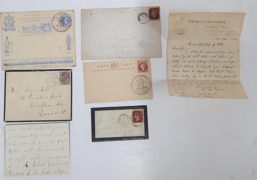 Collection of 5 Victoria stamped envelopes & letters (5)