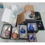 Collection of nine modern boxed paper weights (9)