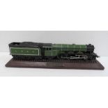 Made from British coal is this hand-painted model of the Flying Scotsman, 30 cm long