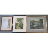 Three antique watercolours by differing hands, all framed, Approx average size is 24 x 34 cm
