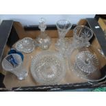 Nine good quality vintage and antique cut glass (9)