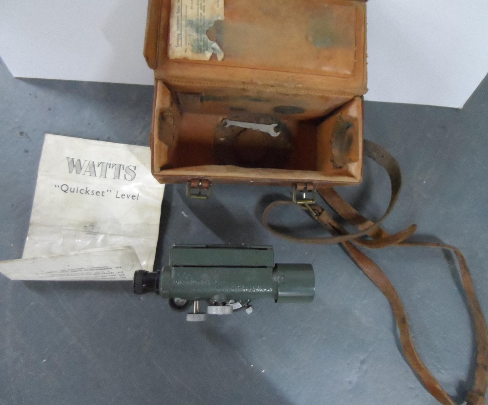 Watts "Quickset" land surveying instrument with case - Image 3 of 7