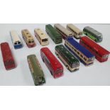 Collection of 13 vintage Corgi buses (13)