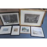 Six Victorian & Edwardian mountain scene watercolours & drawings by differing artists, all well