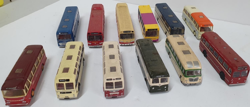 Collection of 12 vintage Corgi buses (12) - Image 2 of 3