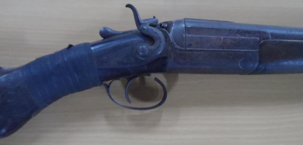 19thC flintlock wide bore rifle (a/f), 114 cm long - Image 5 of 5