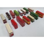 Collection of 15 vintage Corgi buses (15)