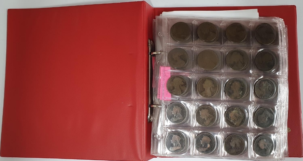 Coin album fill with British coinage, Victorian to Edwardian coins (Qty)