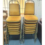 Set of 14 upholstered stacking hotel/venue chairs (14)