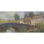 Arthur NETHERWOOD (1864-1930) watercolour "The bridge at Hebden near Grassington, Yorkshire", signed