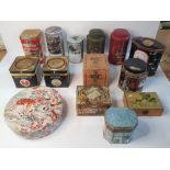 Collection of 14 tins, mainly relating to TEA, 1 containing original contents (14)