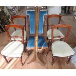 Collection of Victorian & edwardian furniture to include a Victorian high-backed chair, 4 matching