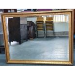 Stunning large gilt framed mirror with bevelled edge glass (1) 128 x 98cm