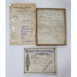 One 19thC railway share certificate (William Lorenzo Parker, 3rd Baronet Olympian C.1912), a canal