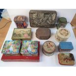 Collection of 22 vintage metal tins (22)