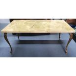 Onyx effect coffee table, 89 cm long