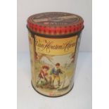 Early 20thC Van Houtens Cocoa (Holland) metal tin COMPLETE with sealed contents