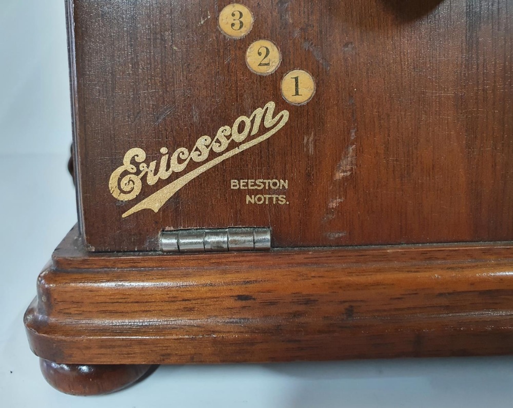 Rare, early 20thC Ericsson Intercommunication secret system telephone - Image 3 of 4