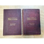 Two 1890s Handels "The Messiah novellos editions, both in similar leather tooled jackets but