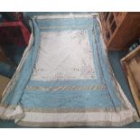 Fine quality Edwardian embroidered double bed spread, 250 x 260 cm Please note there are a few small