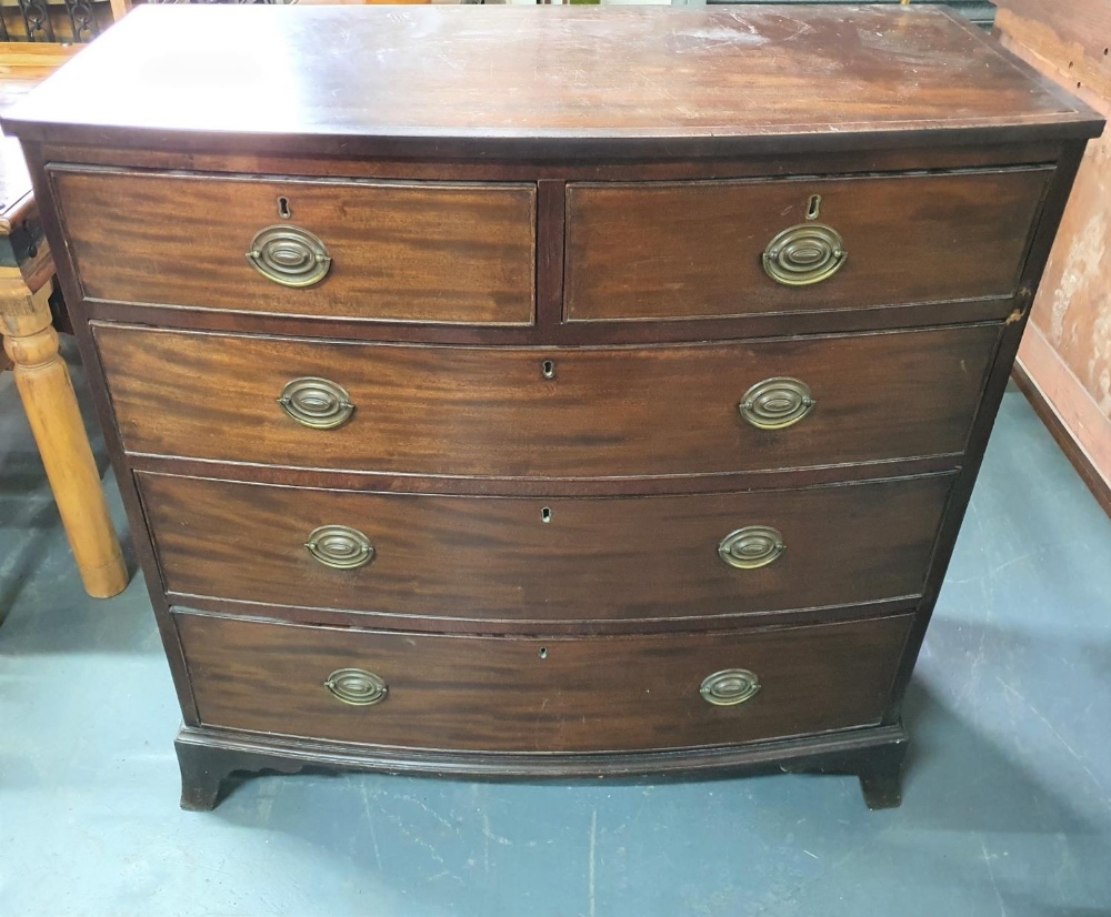 Fine, 19thC imposing 6 drawer chest of drawers, 104 cm wide by 102 cm high x 50 cm deep