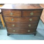 Fine, 19thC imposing 6 drawer chest of drawers, 104 cm wide by 102 cm high x 50 cm deep