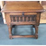 Jacobean style oak stool/box