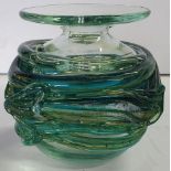 Heavy Mdina glass bud vase