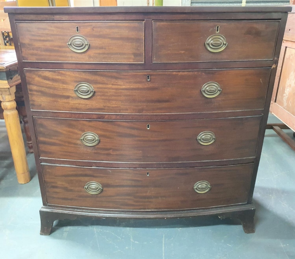 Fine, 19thC imposing 6 drawer chest of drawers, 104 cm wide by 102 cm high x 50 cm deep - Image 2 of 4