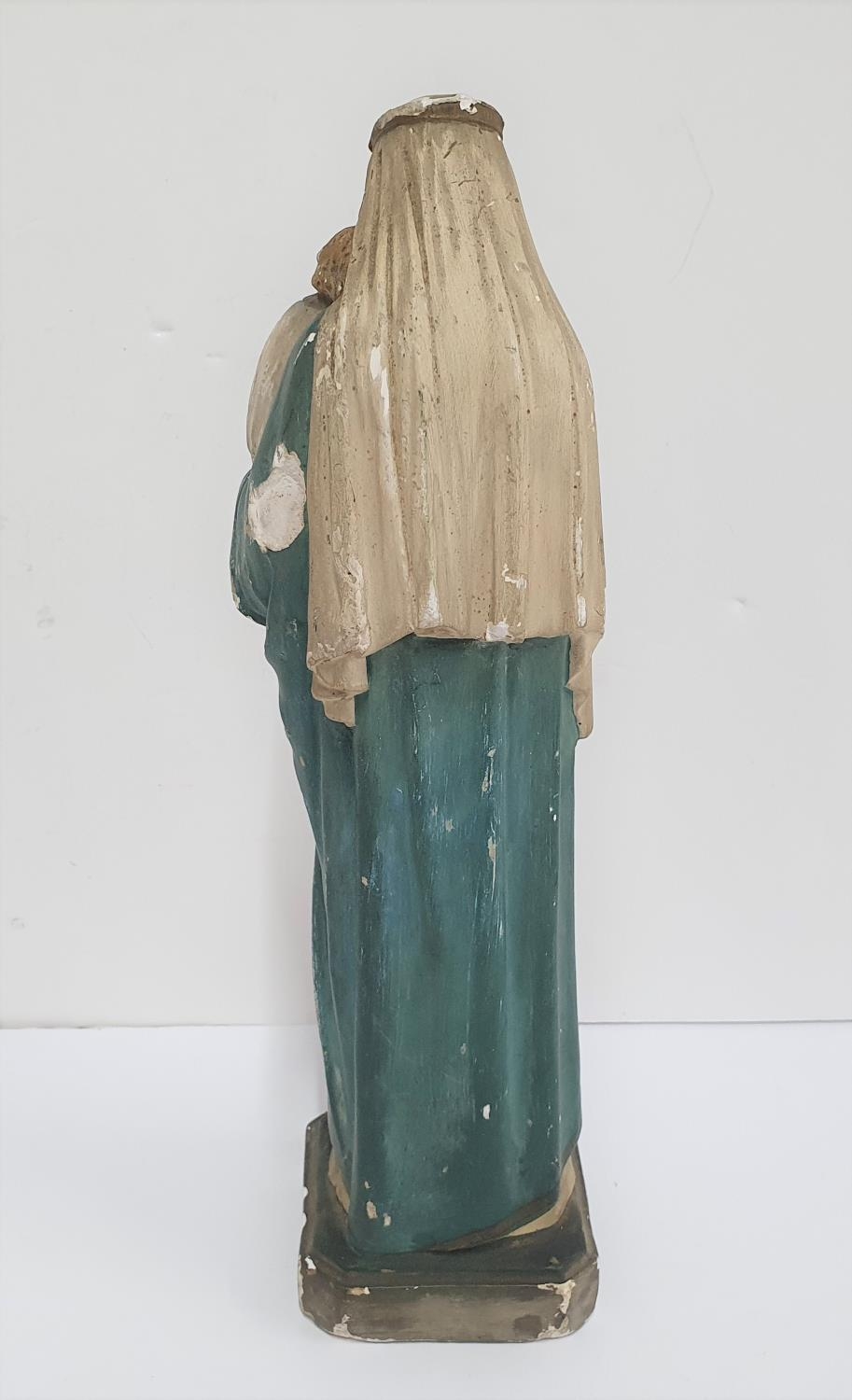 Early/mid 20thC hand-painted plaster "Madonna", 33 cm tall - Image 4 of 4