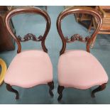 Pair of re-upholstered Mahogany occasional chairs (2)