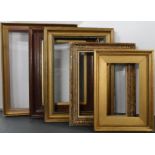 Five medium sized frames including a good old hardwood example (5)