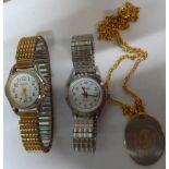 Berge & Ravel ladies dress watches together with a gilt metal ladies necklace (3)
