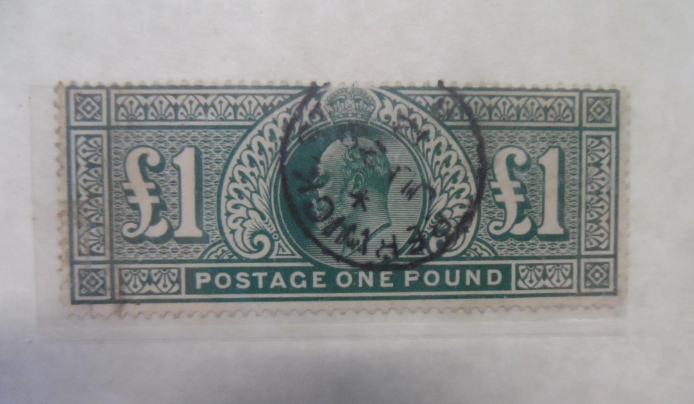 Edward VII 1904 £1 green in a Westminster collection folder - Image 2 of 3