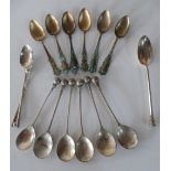 2 sets of silver spoons & 2 other silver spoons (14) 205 grams