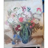 Attributed to Lucy HARWOOD (1893-1972) mid 20thC oil on canvas, vase of flowers, signed verso,