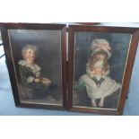 Pair of oak framed, antique Pears prints including Bubbles (2), Each print measures 67 x 41 cm
