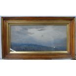 Mary Burton watercolour "Moorland landscape", framed