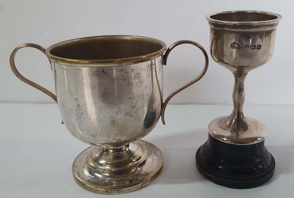 Two small Edwardian silver trophies (2), 93 grams gross - Image 2 of 2