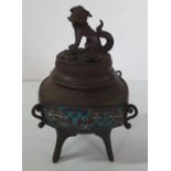 Bronze Chinese charger, 18cm tall