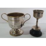 Two small Edwardian silver trophies (2), 93 grams gross