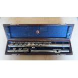 vintage Rudel-Carte "Senata N" flute in its orignal hard-case