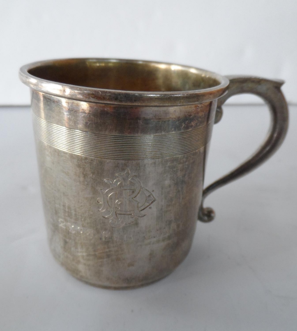 Four silver items to include an egg cup, small cup etc (4) - Image 5 of 5